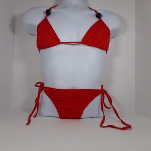 New Euro Swim-Wear Red Bikini Size Small W/O Tags